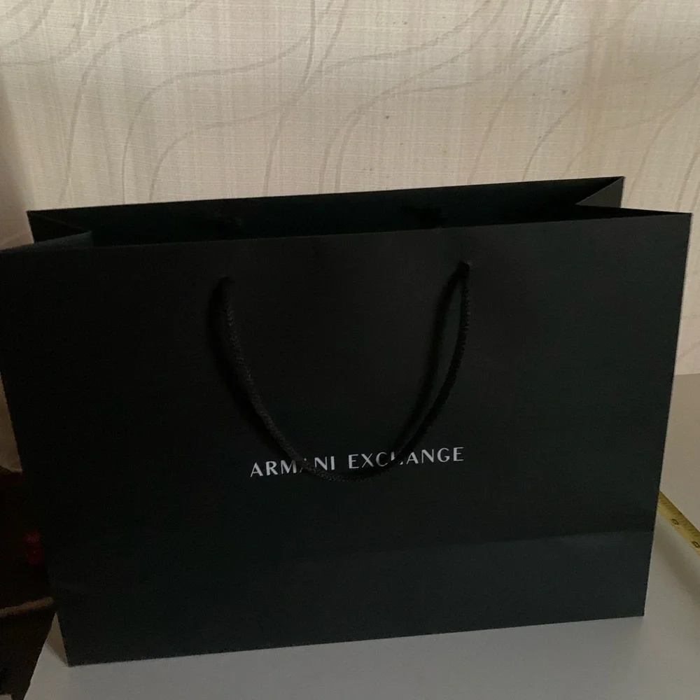 A/X Armani Exchange Men's Black Shopping Bag - Picture 6 of 12